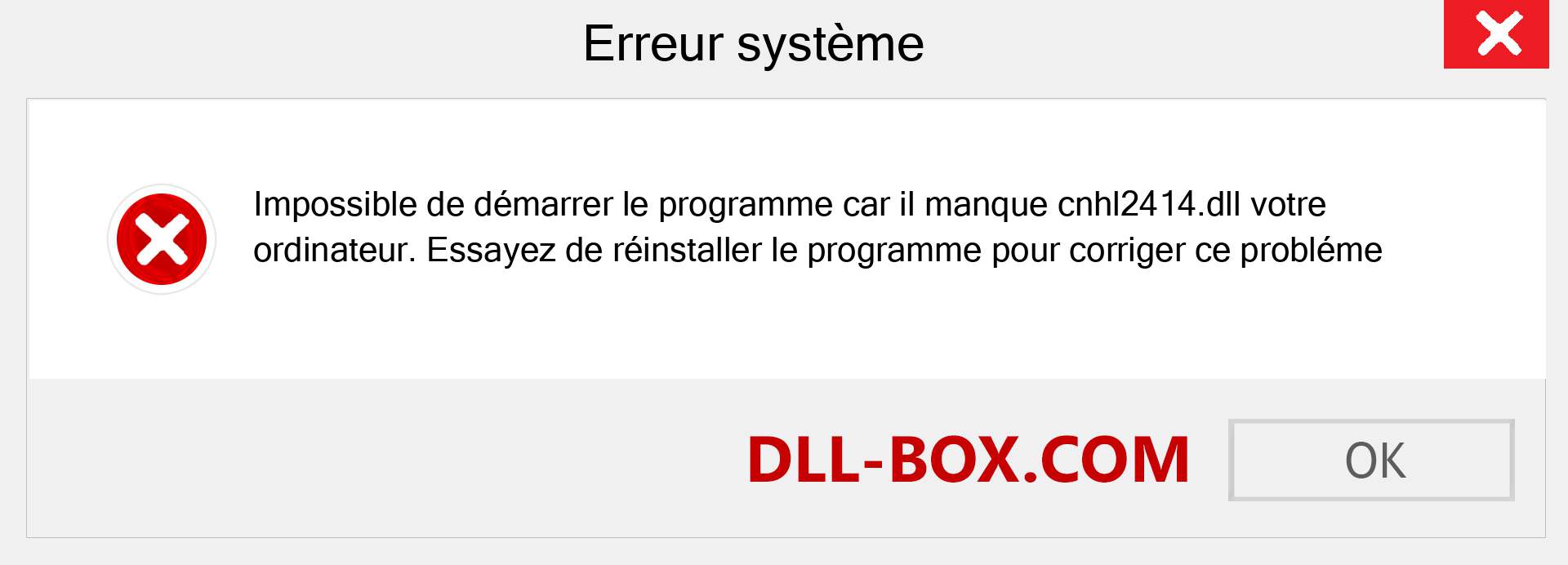 Le fichier cnhl2414.dll est manquant ?. Télécharger pour Windows 7, 8, 10 - Correction de l'erreur manquante cnhl2414 dll sur Windows, photos, images